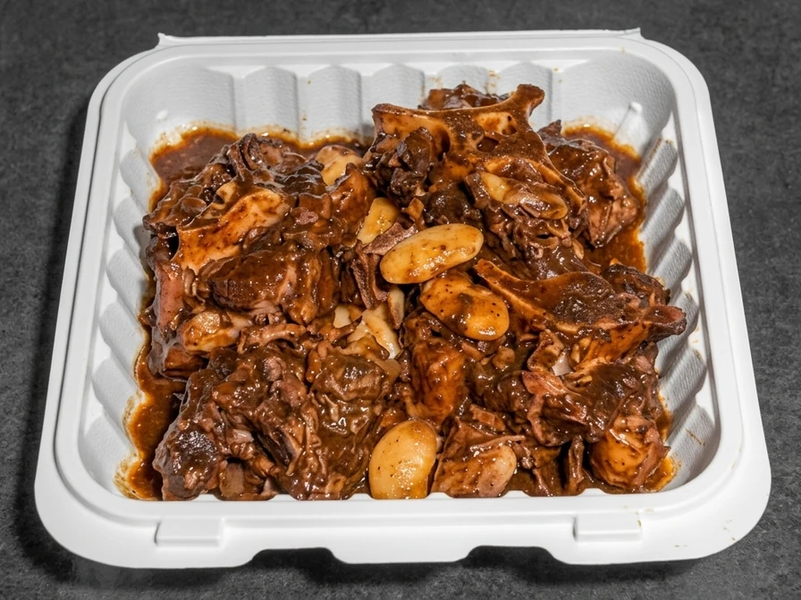 Slow-cooked oxtail with rice and peas at Twin Dem Kitchen London Ontario